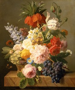 Stillleben mit Blumen und Früchten, 1827